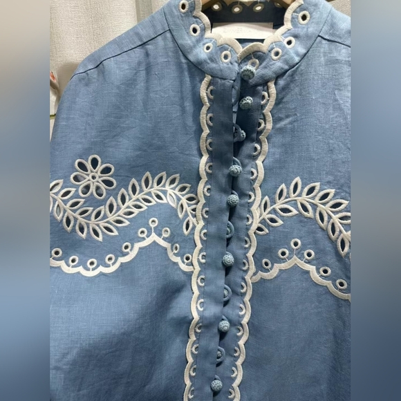 Zimmermann Blue and White Junie shirt and shorts - Picture 6 of 8